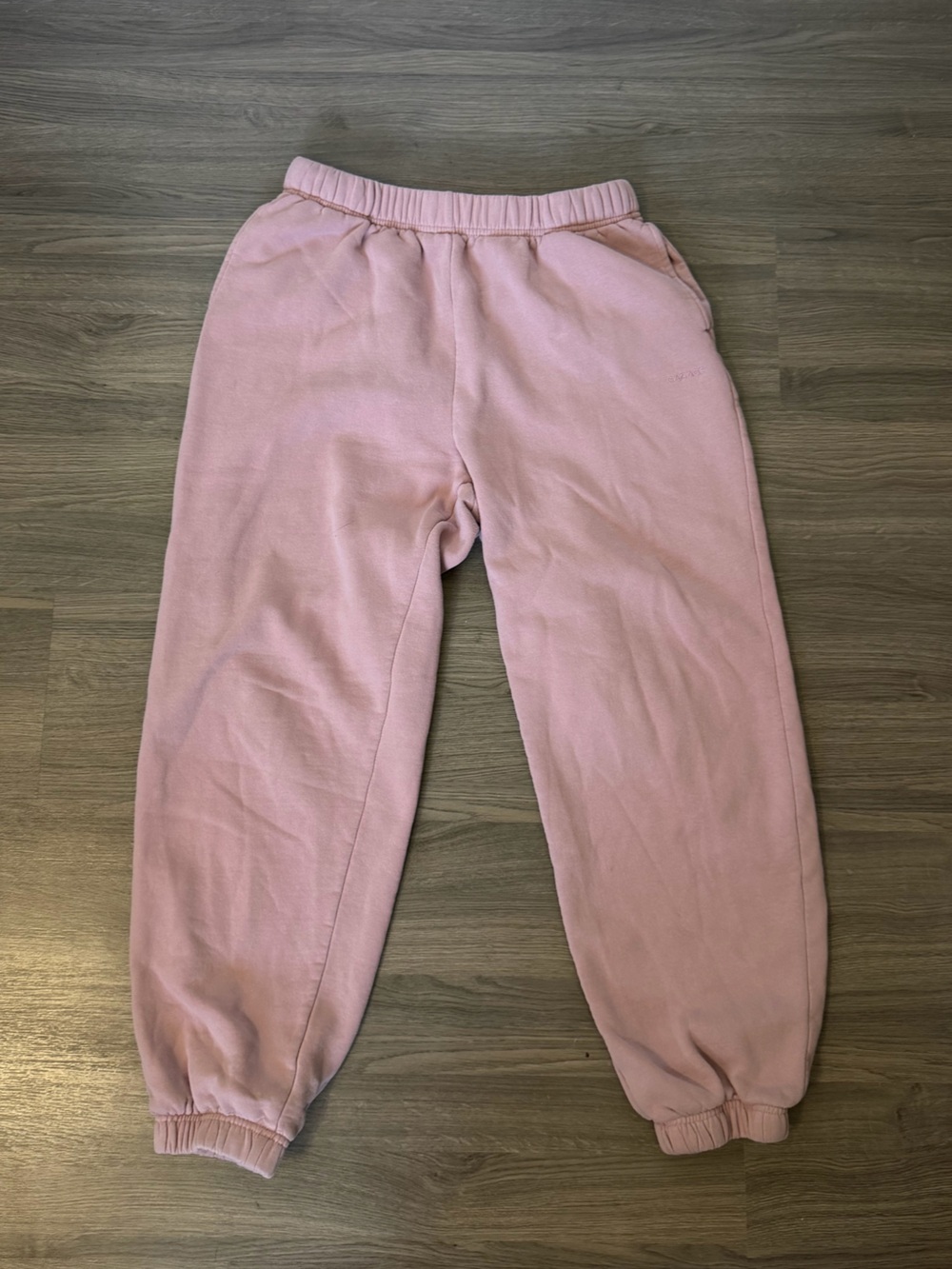 Garage Light Mauve Fleece Sweatpants Joggers Baggy Pink Sweatpants with Logo